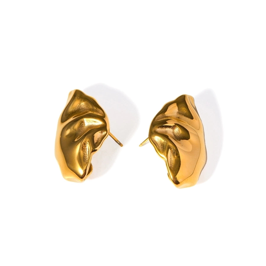 Aretes chapados en oro de 18K de acero inoxidable